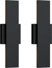 165) 2 Pack 40CM Modern LED Outdoor Wall Light 4K 5K 10%-100% Dimmable RRP &pound;90