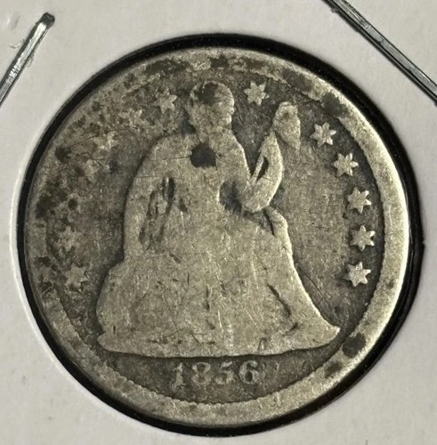 1856 Seated Liberty Silver Dime 10C US Coin Small Date