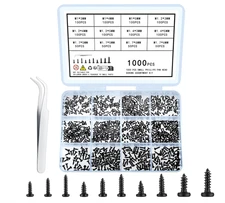 wugongshan 1000 Pcs Small Phillips Pan Head Screws Assortment Kit, Micro Tiny