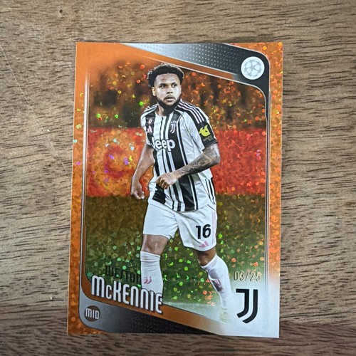 2025-26 Topps UEFA Club Competitions Weston McKennie Orange Holo Parallel /25
