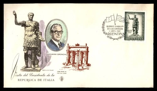 Mayfairstamps Argentina FDC 1961 Giovanni Gronchi president of Italy First Day C
