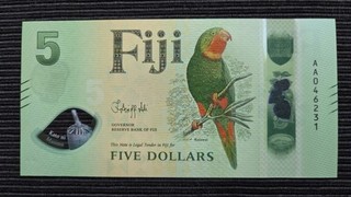 FIJI $5 Dollars 2026 First Prefix AA UNC Polymer Banknote