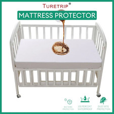 Baby Waterproof Mattress Protector Fitted Sheet Breathable  Noiseless Crib Todd
