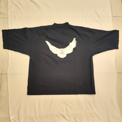 Yeezy Gap Engineered by Balenciaga Dove 3/4 Sleeve Tee Dark Blue (Size M)