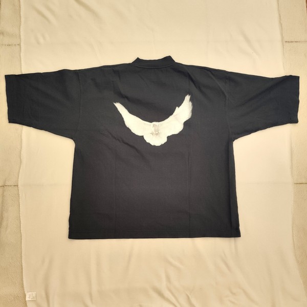 Yeezy Gap Engineered by Balenciaga Dove 3/4 Sleeve Tee Dark Blue (Size M)