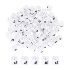 Clothes Hanger Marker Colored Hanger Sizer Number 48, White 100 Pcs