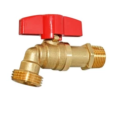 HQMPC Outdoor Spigot Hose Ball Valve Bibb Garden Connect Shut Off No Lead Brass