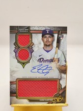 2024 Triple Threads EVAN CARTER Rookie Auto On Card 3 Patch Texas Rangers /99