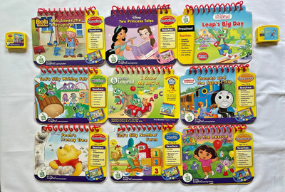 LeapFrog My First LeapPad Preschool - 9 books 2 cartridges Untested
