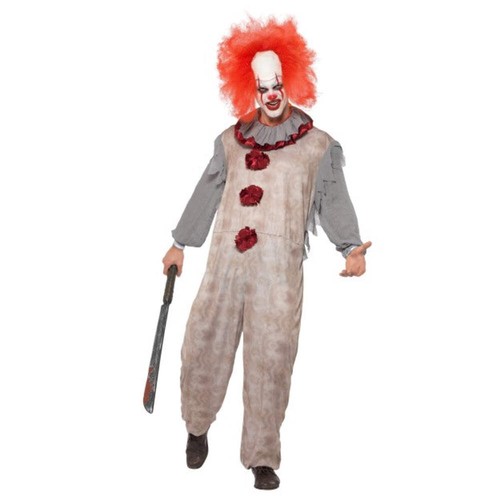 Vintage Clown Déguisement Hommes Halloween Horreur Effrayant Pennywise Neuf - Bild 2 von 4