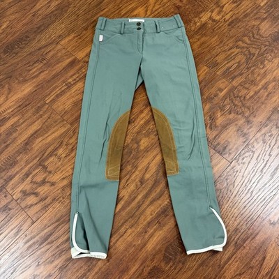 VINTAGE Tailored Sportsman Pants Womens 24 Green Riding Breeches USA 24x26