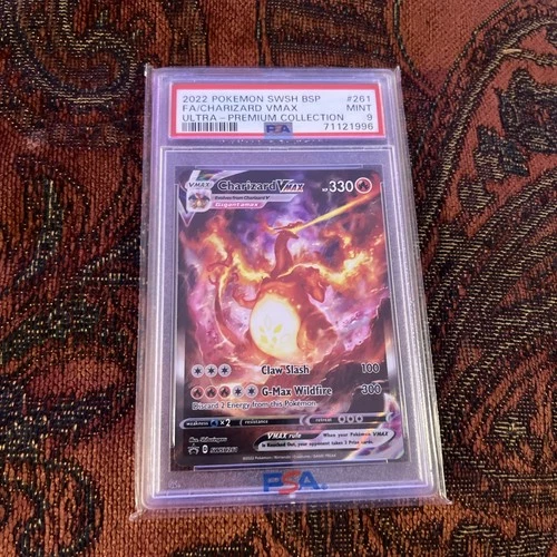 2022 POKEMON SWSH ULTRA-PREMIUM COLLECTION #261 FULL ART/CHARIZARD VMAX PSA 9