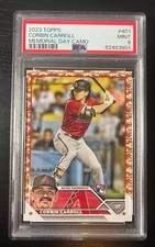 2023 Corbin Carroll Topps Memorial Day Camo /25 PSA 9 RC Rookie Pop 4