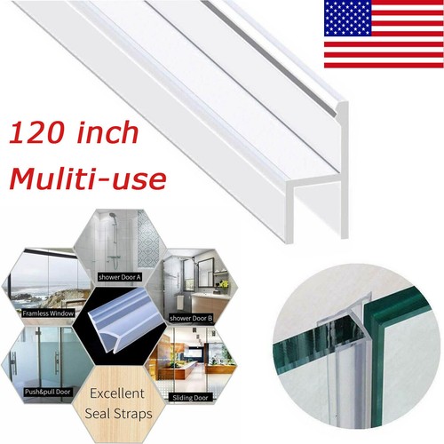 Silicone Glass Door Seal Strip Weather Stripping Shower Door Sweep Bottom Stop - Picture 13 of 17