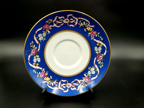 Spode Ribbons and Roses footed Cup & Saucer Y855-Q EUC - Picture 4 of 9