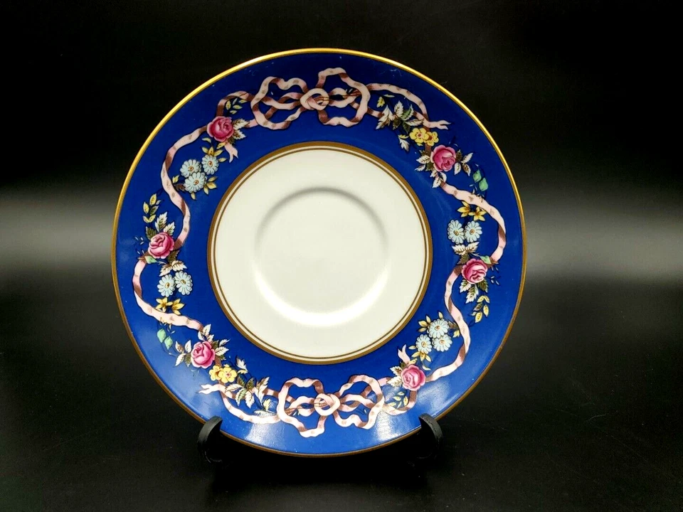 Spode Ribbons and Roses footed Cup & Saucer Y855-Q EUC - Image 4 of 4