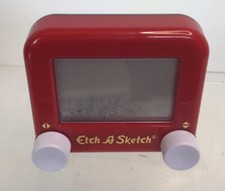 Pocket Etch A Sketch Mini Small Toy Red Color 2016 Spin Master Retro