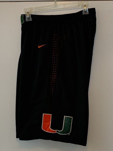 VINTAGE NIKE UNIVERSITY OF MIAMI BASKETBALL SHORTS HERREN M SCHWARZ/ORNG. SHADOW CLEAN - Bild 4 von 19