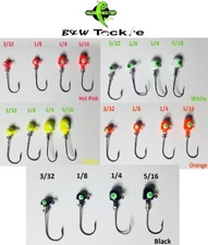 Muddy Water Baits Jig Heads ~ Choose 5 colors & 5 sizes ~5 per pack ~ FREE Ship