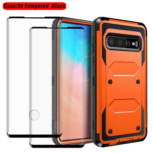 For Samsung Galaxy S10 S20 S21 S22 S23 Shockproof Hard Case Cover Tempered Glass - Picture 44 of 55