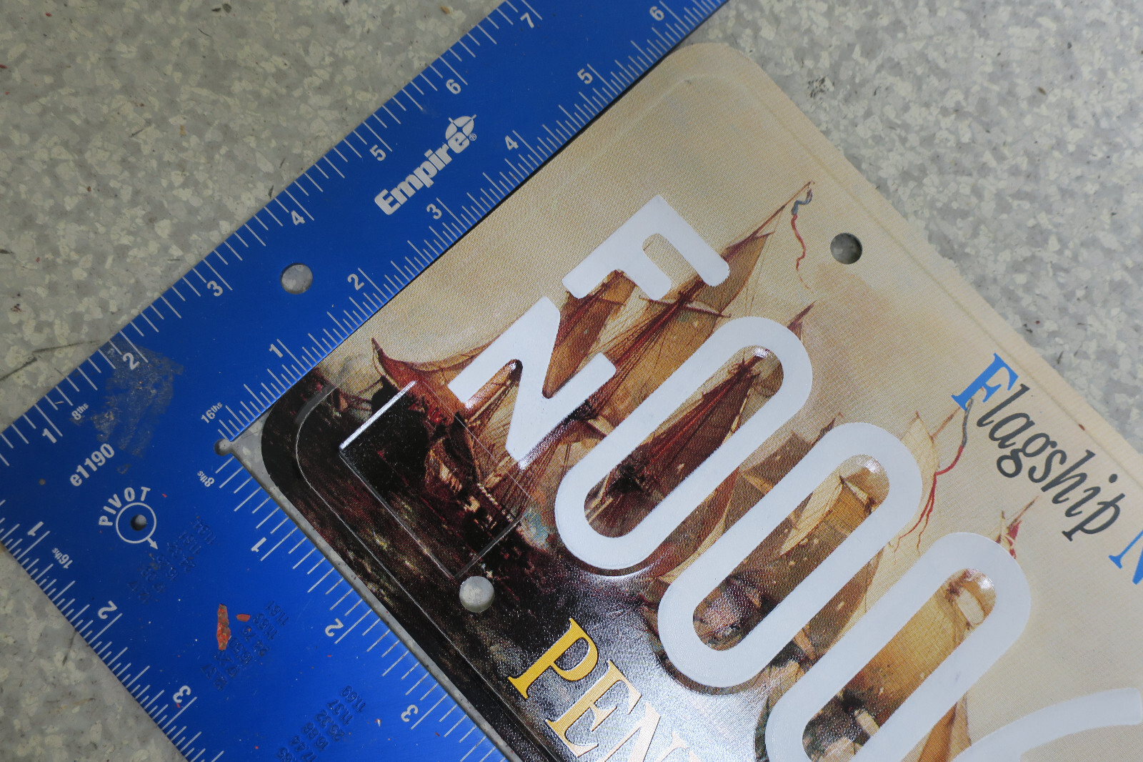 PENNSYLVANIA PA PENNA FLAGSHIP NIAGRA GRAPHIC SHIP LICENSE PLATE 66TH