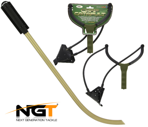 NGT CARP FISHING BOILIE THROWING STICK 20MM 92CM LONG + NGT BOILIE BAIT CATAPULT - Picture 1 of 7