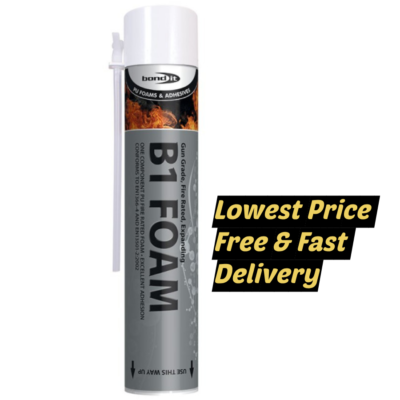 Bond It Fire Resistant PU Expanding Foam Seal Irregular Gaps Pink  