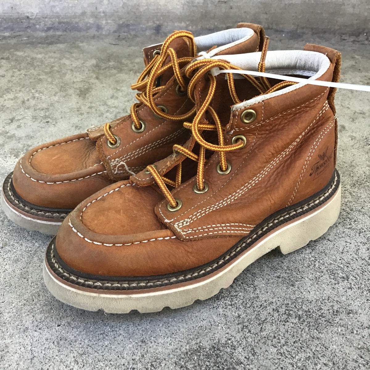 THOROGOOD Work Boots Youth Size 1M Brown #314-4110 Leather Jackson
