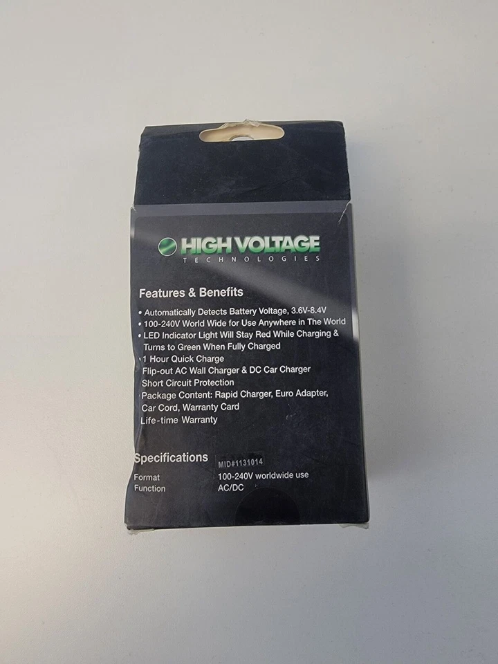 Cargador de Viaje Rápido Alto Voltaje HV-CH-615 Compatible con PANASONIC DMW-BCL7 NUEVO Foto 4 de 4