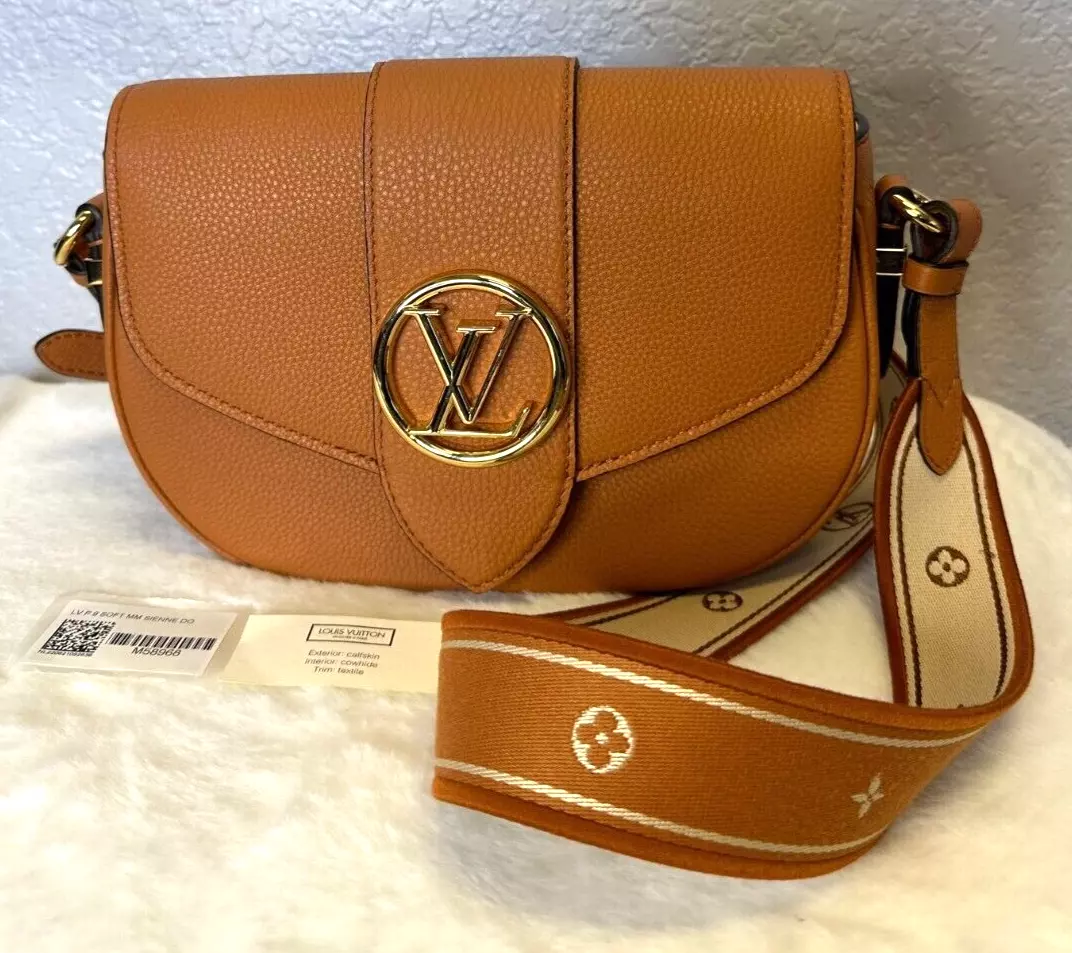 LOUIS VUITTON LV Pont 9 Soft MM M58968 Shoulder Bag Golden Siena Retail  $4,200