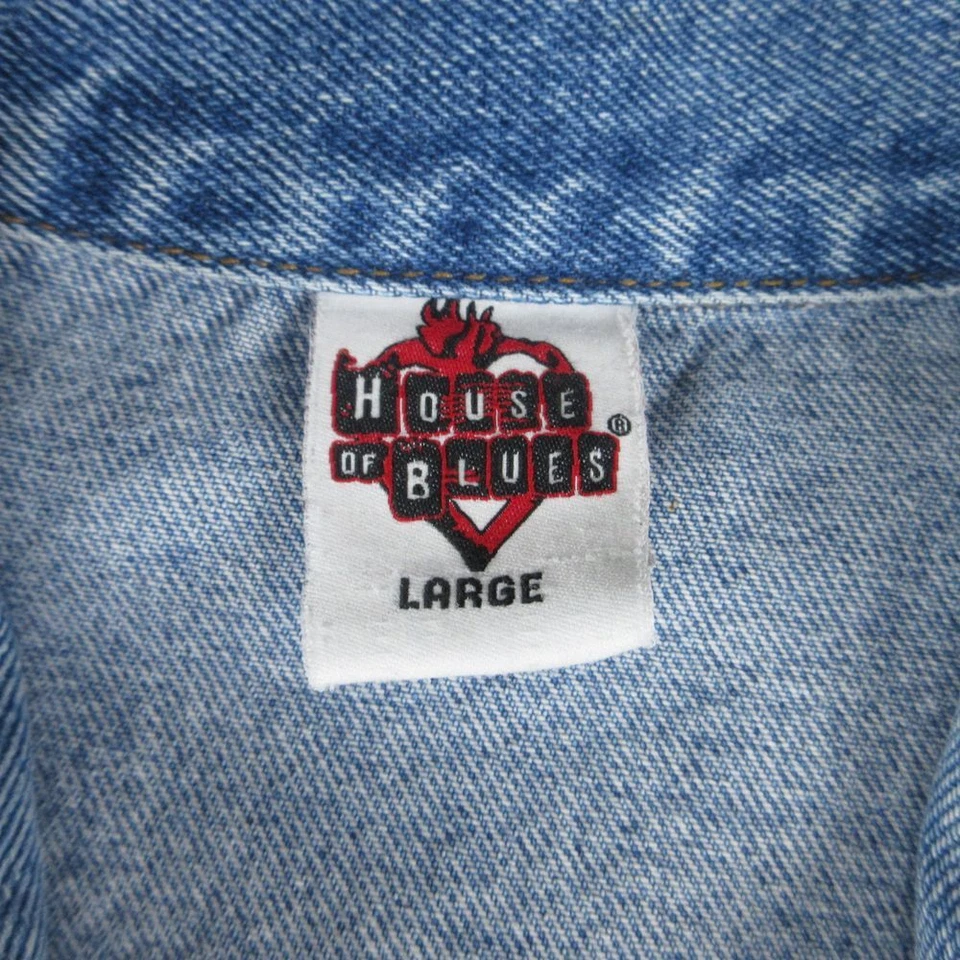 Chaqueta House Of Blues Para Hombre Grande 'Azul Denim Apliques Myrtle Playa Abotonada Foto 3 de 4