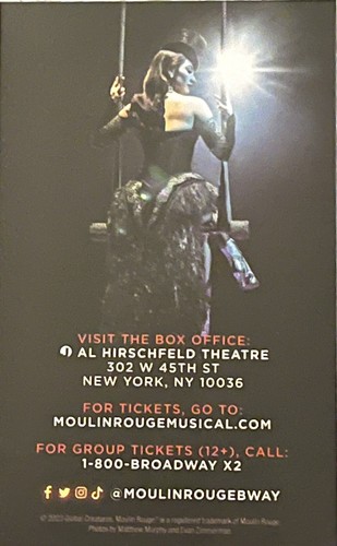 MOULIN ROUGE-BROADWAY THEATRE MUSICAL HANDBILL / FLYERS+POSTCARD X 3 - Picture 4 of 4