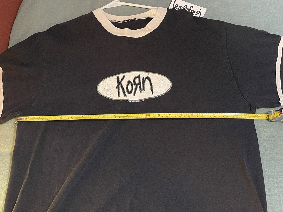 KoRn vintage 1997 triple-ringer T-shirt Giant classic KoЯn