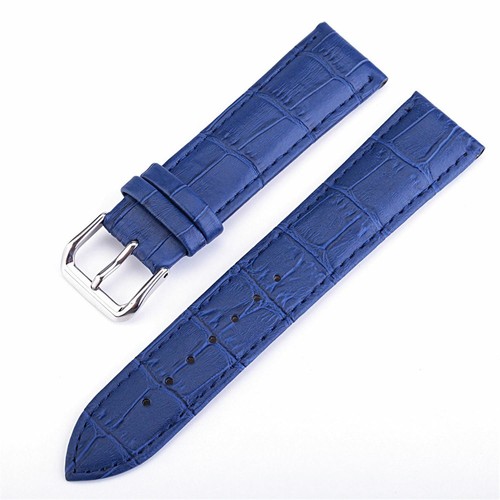 10mm-24mm Genuine Leather Leather Metal Buckle Replace Watch Strap Colorful Band - Picture 15 of 18