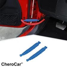 2PCS Blue Car Door Limiting Rope Strap for Jeep Wrangler JK TJ CJ YJ HEAVY DUTY