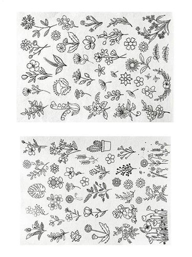 Water Soluble Embroidery Stabilizers Self Adhesive Wash Away Patterns Transfers - Picture 10 of 15