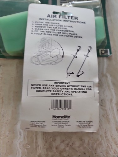 (3) Homelite Air Filter D-06615 New Genuine OEM - Picture 6 of 8