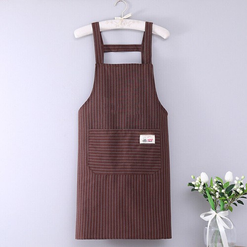 Apron for Women Kitchen Cooking Oil-resistant Striped Apron Cotton Cross Back - Bild 15 von 15