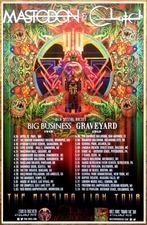 MASTODON | CLUTCH Missing Link Tour 2015 Ltd Ed RARE Poster! Stoner Prog Metal