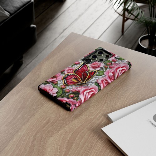 Rose Tough Case Butterfly Mosaic Pink iphone 16 15 14 13 S25 S24 S23 S22 - 第 206/240 張圖片