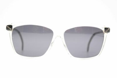 Vintage Fedon A 878 black white square sunglasses eyewear NOS