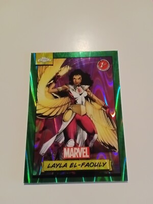 Topps Marvel Chrome Layla El-Faouly Green Gamma Ray Wave/99