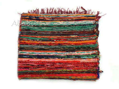 Indian Handmade Rug 100% Recycled Cotton Chindi Rug Floor Decorative Rag Rug - Picture 6 of 7