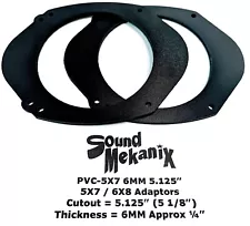 5x7" Sound Mekanix Universal PVC-5x7 6MM 5.125", 5x7/ 6x8 to 6.5" Adaptor 1 Pair