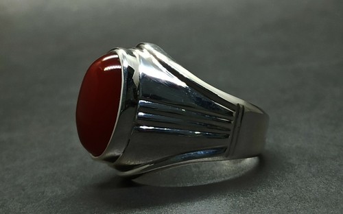 Anillo natural yemení marrón Aqeeq para hombre plata esterlina 925 hecho a mano anillo de cornalina - Imagen 12 de 12