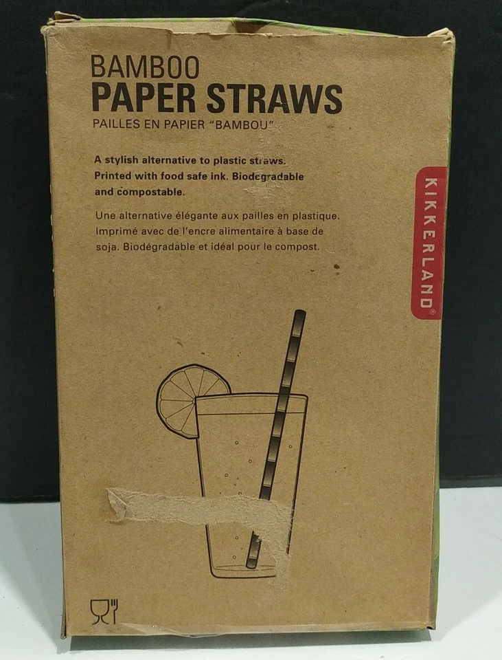 Kikkerland Bamboo Design Paper Straws - 144 - Imagem 2 de 2