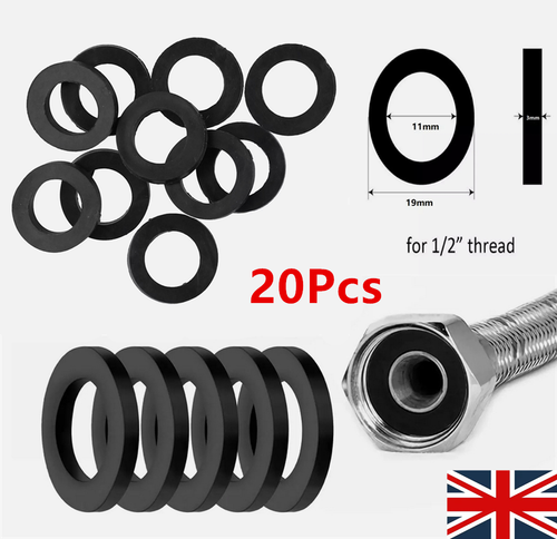 20Pcs Rubber Shower Head Pipe Hose Washer Washers Gasket 1/2" BSP / Half Inch` - Picture 6 of 24