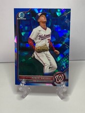 2022 BOWMAN CHROME DRAFT SAPPHIRE ROBERT HASSELL BDC-169 WASHINGTON NATIONALS