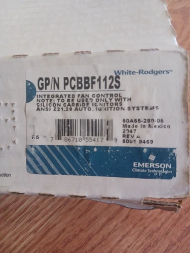 Emerson White-Rodgers GP/N PCBBF112S Integrated Fan Control *NEW, Open Box*