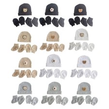 Hat & Mittens Set Comfortable Newborns Hat Cotton Gloves & Socks Baby Essential